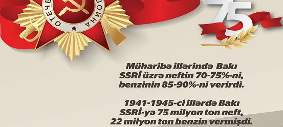 Müharibə illərində Bakı SSRİ üzrə neftin 70-75%-ni benzinin 85-90%-ni verirdi. 1941-194...