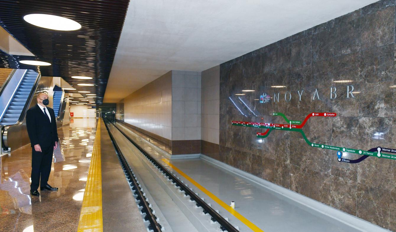8 Noyabr station of Baku Metro launched President Ilham Aliyev viewed conditions create...