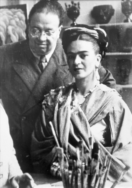 Dieqo Rivera ilə Frida Kalo San Anxeldəki studiyada