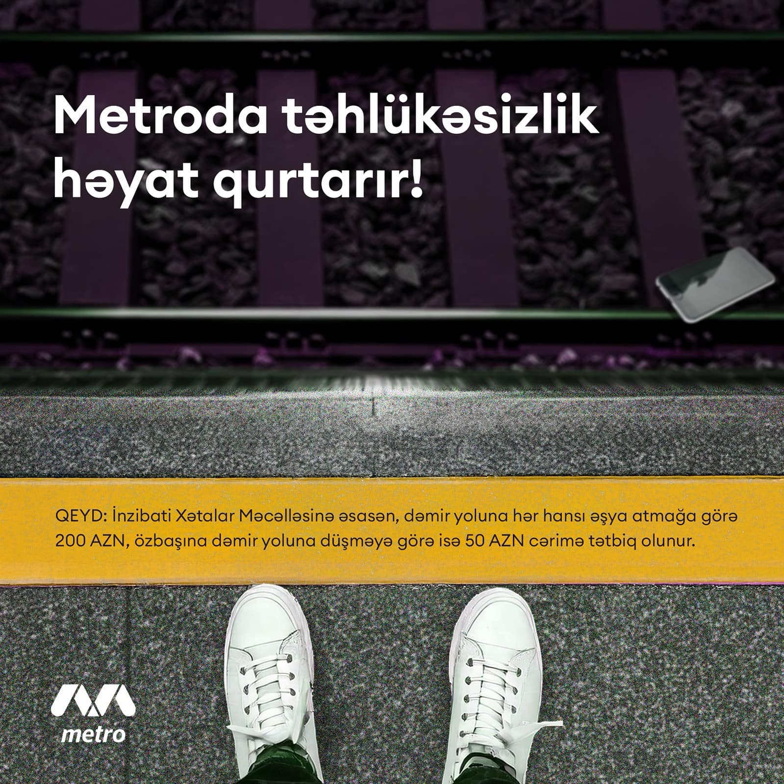 Metroda təhlükəsizlik həyat qurtarır!