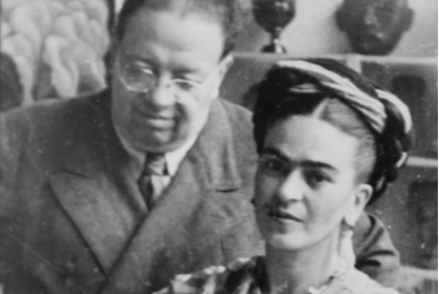 Dieqo Rivera ilə Frida Kalo San Anxeldəki studiyada, 1940
