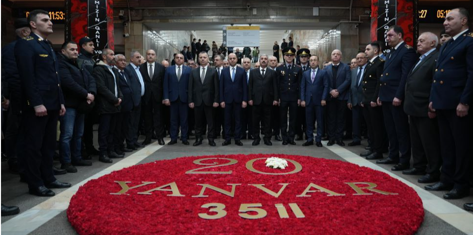 Bakı metropolitenində 20 Yanvar şəhidlərinin xatirəsi anılıb